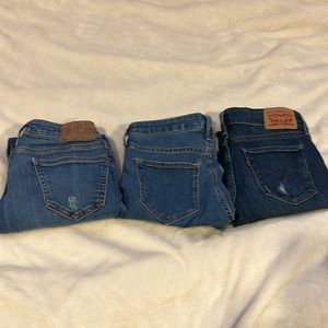 Skinny jeans *Three (3) pairs Levis, Zara, H&M